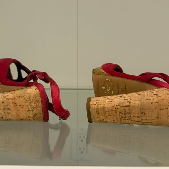 Prada Platform Suede Deep Pink - Picture 7 of 8